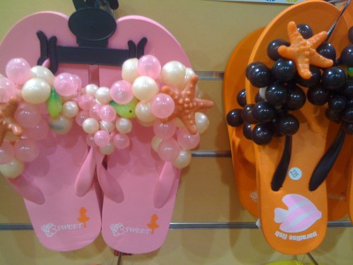 decorated thongs sandals