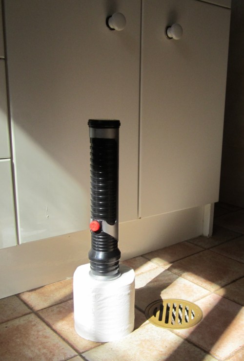 Lightsaber in toilet roll