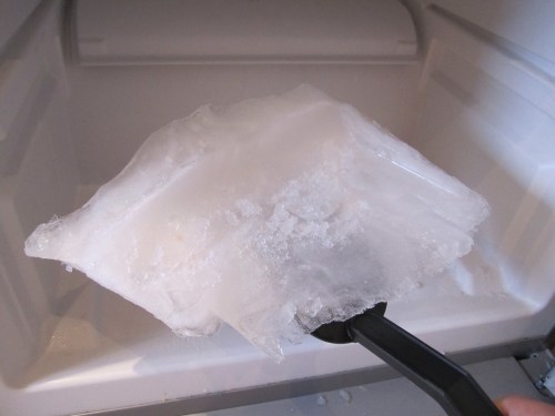 Freezer ice chunk